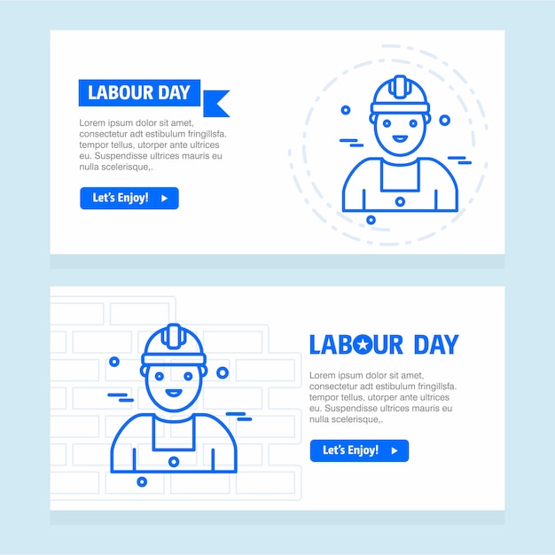 Happy Labour day design with blue theme vector 