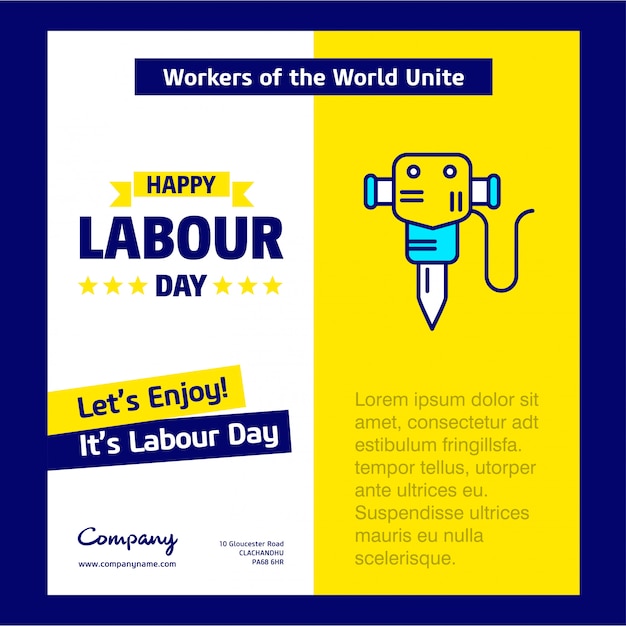 Happy labour day design