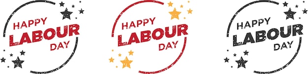 Vettore del logo di happy labor day