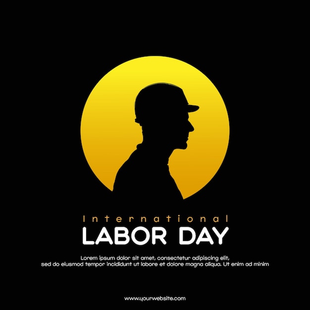 Happy labour day poster design