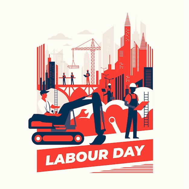 Vector happy labour day vector background design template