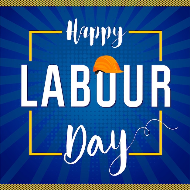 Happy Labour Day vector banner Poster design