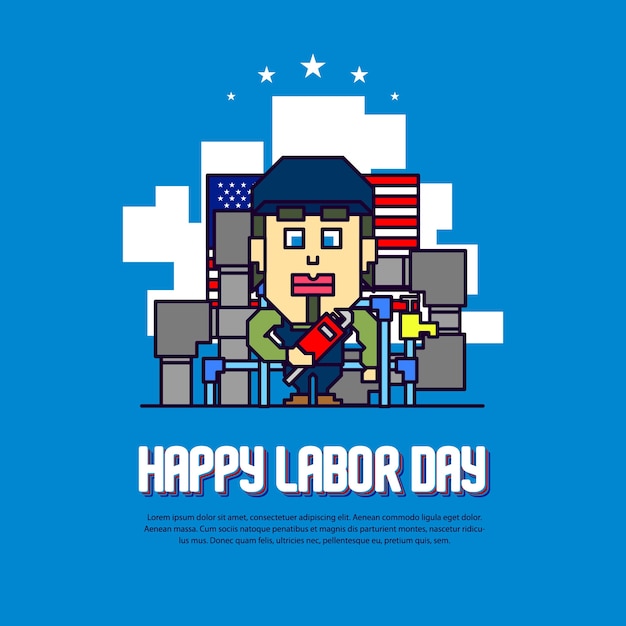 Vector happy labour day