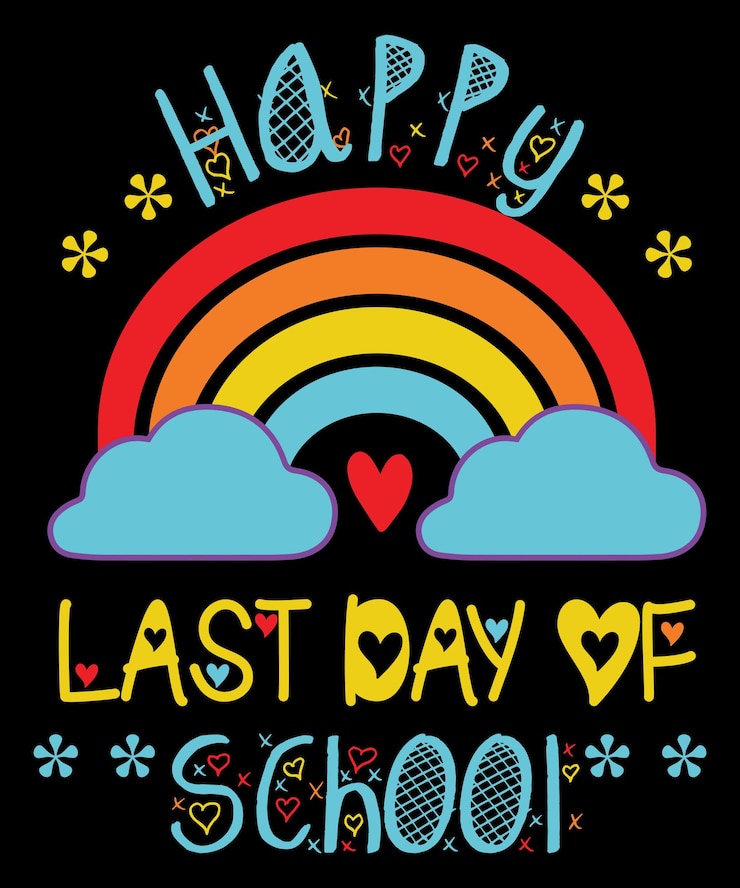 वेक्टर happy last day of school teacher student graduation summer tshirt last day of school graduation