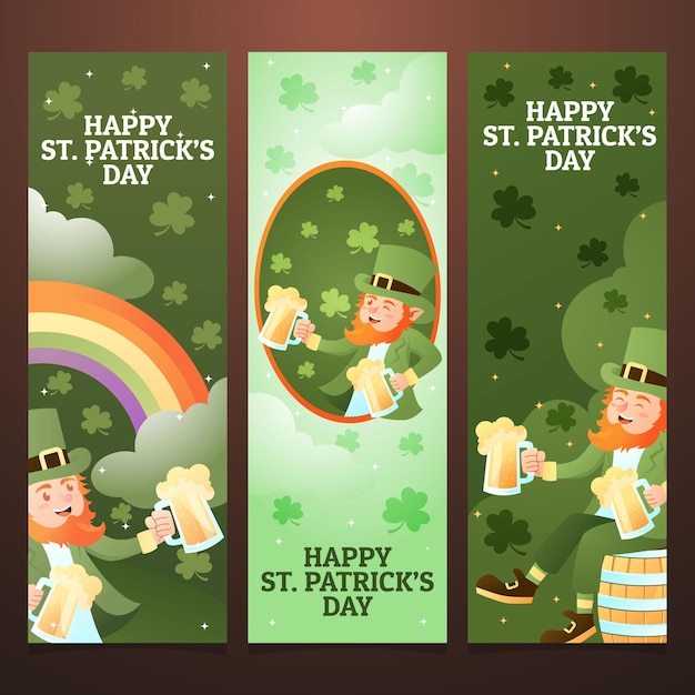 happy leprechaun banners collection