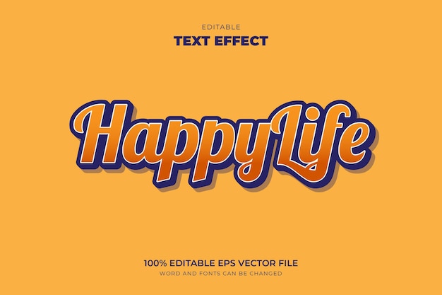 Happy Life Text Effect