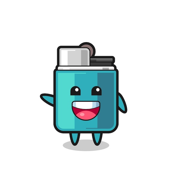 happy lighter cute mascot character
