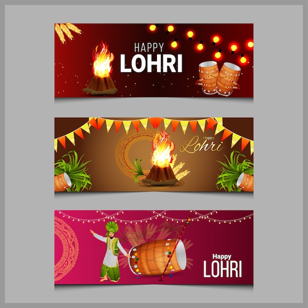 Banner di lohri felice