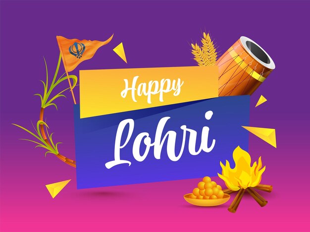 Happy lohri celebration concept