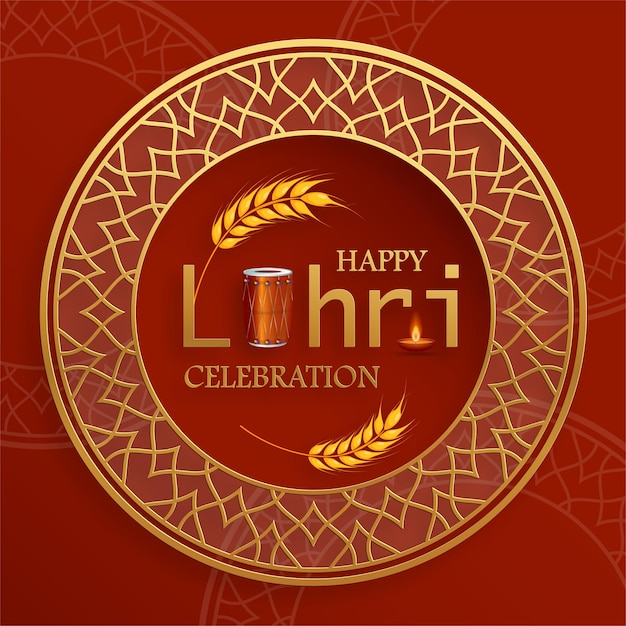 Happy Lohri holiday for the traditional indian festival