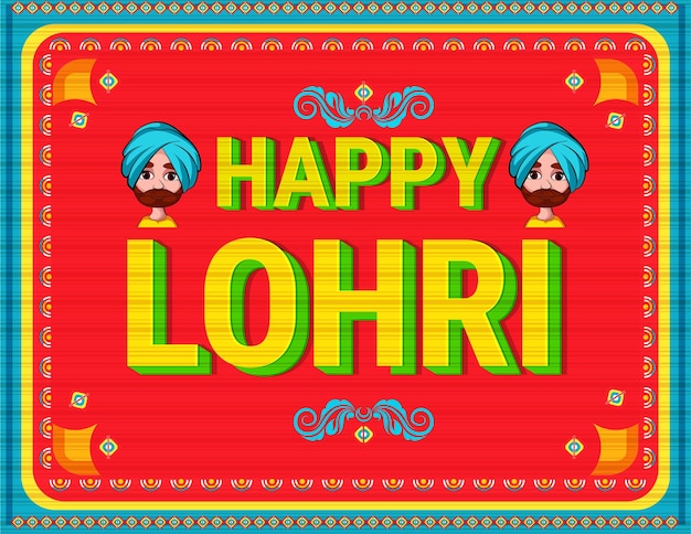 Happy Lohri tradition festival of Punjab India background.
