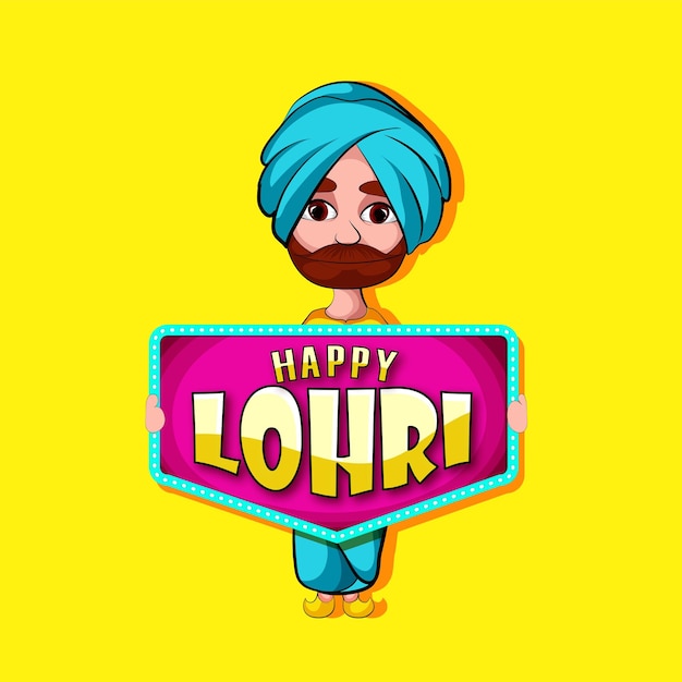 Happy Lohri tradition festival of Punjab India background.