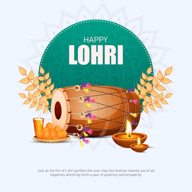 Vector happy lohri