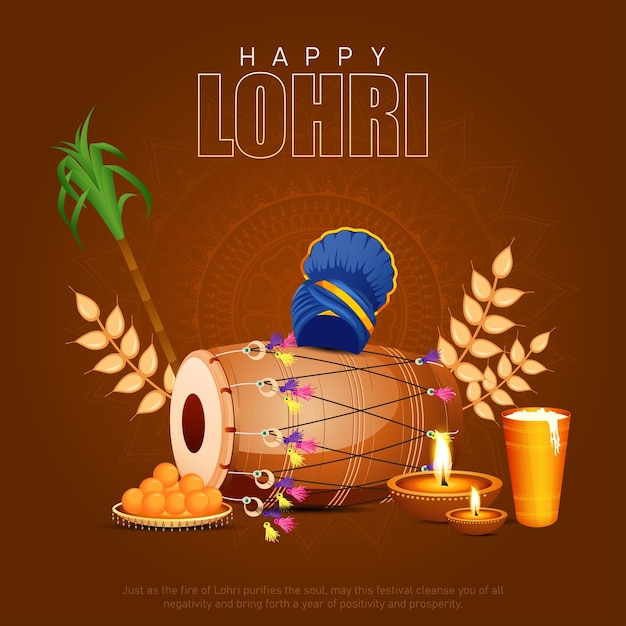 Vector happy lohri