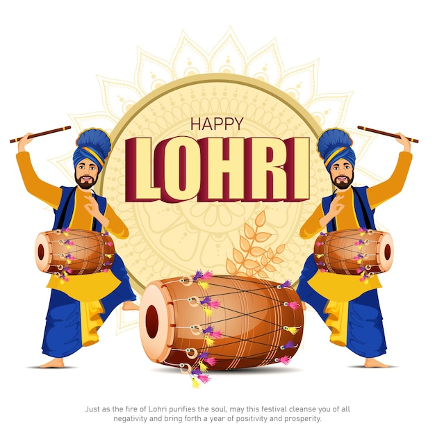 Vector happy lohri