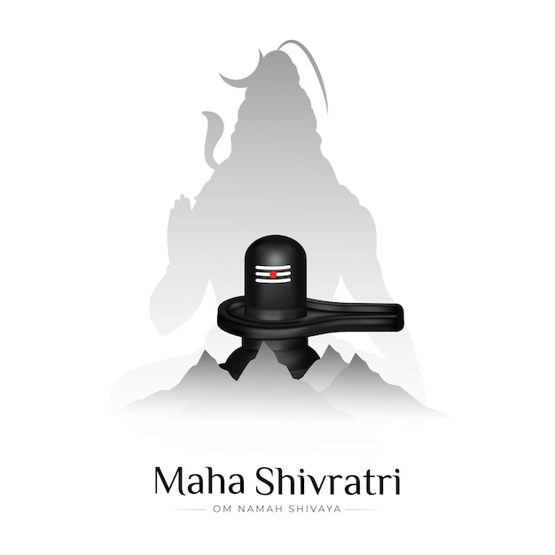 벡터 happy maha shivaratri 소셜 미디어 포스트 디자인