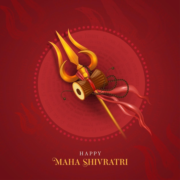 Happy Maha Shivratri Festival Vector Background Design Template