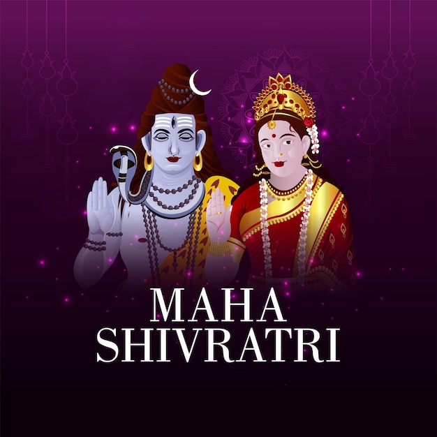 Cartolina d'auguri felice maha shivratri