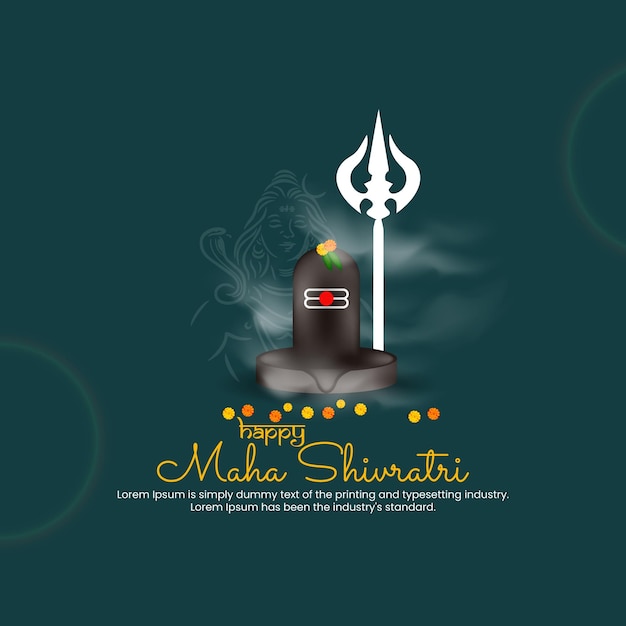 Modello di festival indù felice maha shivratri.