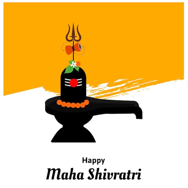 Счастливый маха шиваратри индийский индуистский фестиваль празднование векторные иллюстрации