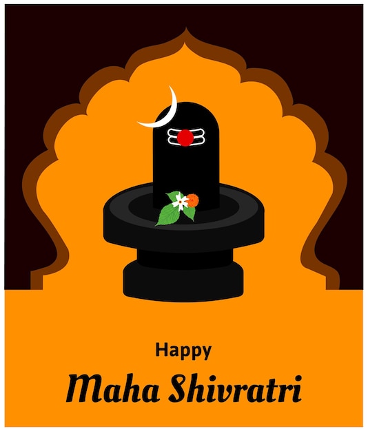 Felice maha shivratri indiano indù festival celebrazione illustrazioni vettoriali