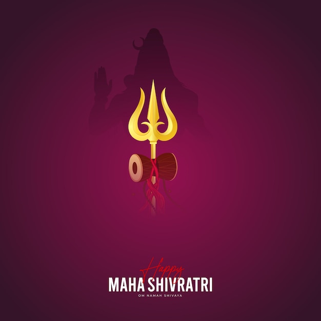 Vector happy maha shivratri social media post