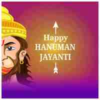 Vector happy mahaveer hanuman jayanti