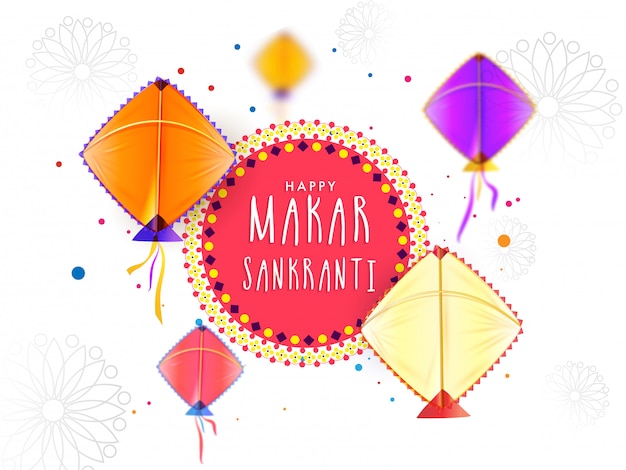 Happy makar sankranti background.