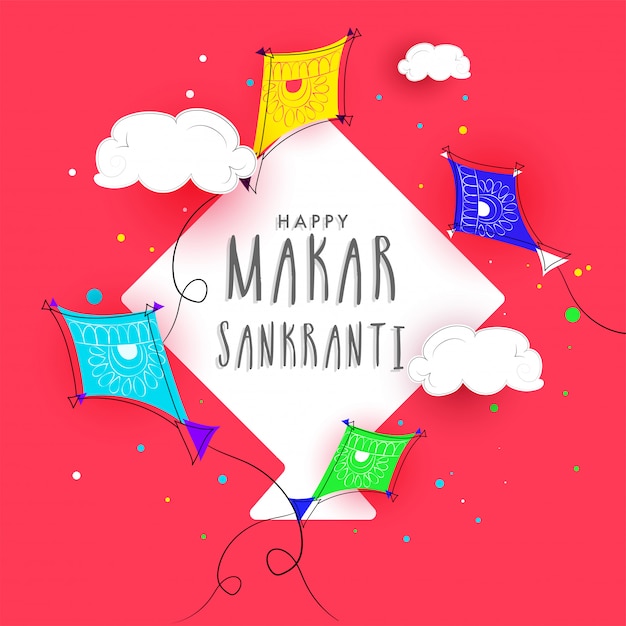 Happy makar sankranti background.