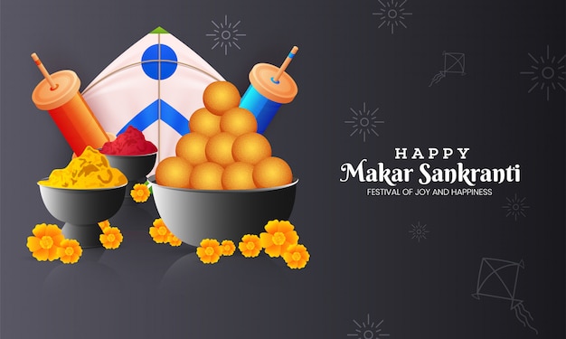 Happy makar sankranti banner