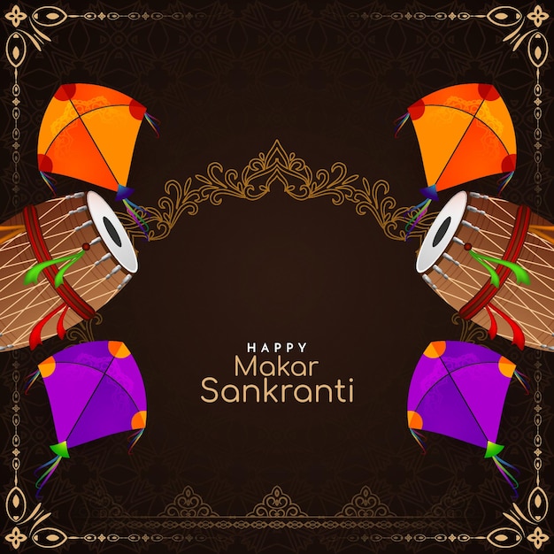 Happy makar sankranti colors of unity and joy