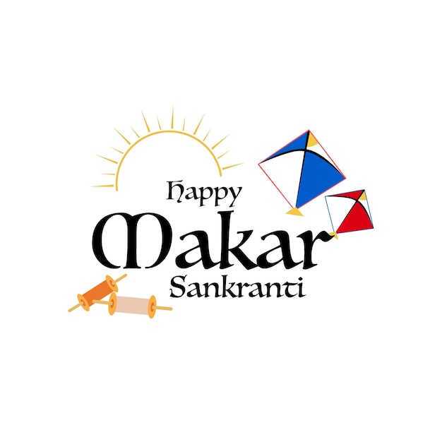 Vector happy makar sankranti religious festival of india