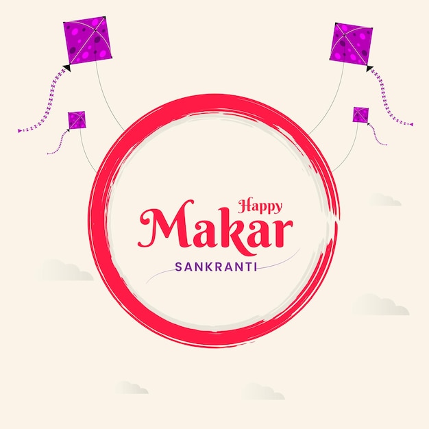 Felice post sui social media di makar sankranti