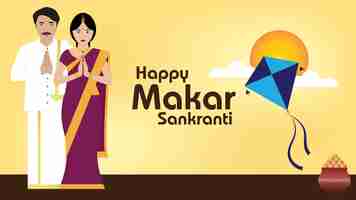 Vector happy makar sankranti wishes greeting makar sankranti is a hindu observance and a festival