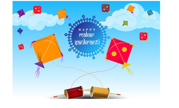 Vector happy makar sankranti