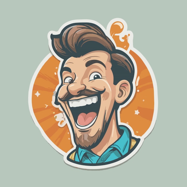 Vector happy man cartoon vector