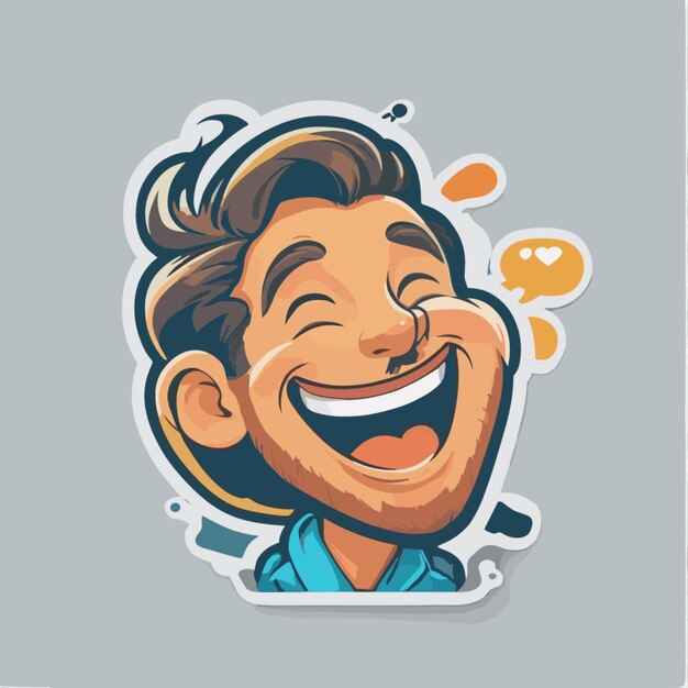 Vector happy man cartoon vector