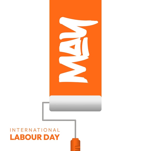 Happy May Day vector design template