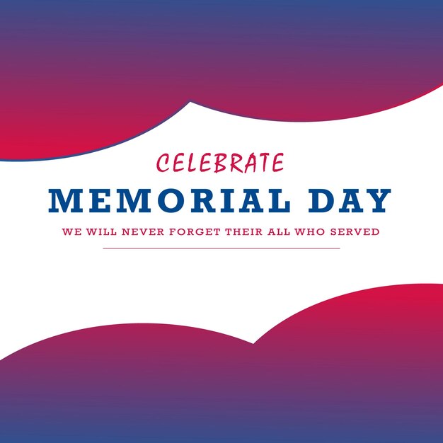 Happy memorial day background design free vector national american holiday illustration design