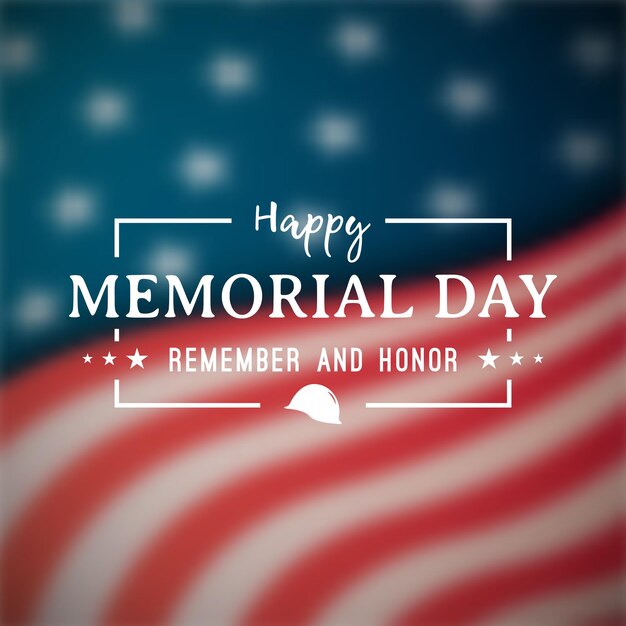 Vector happy memorial day banner