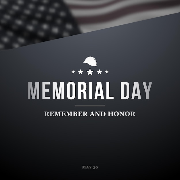 Vector happy memorial day banner