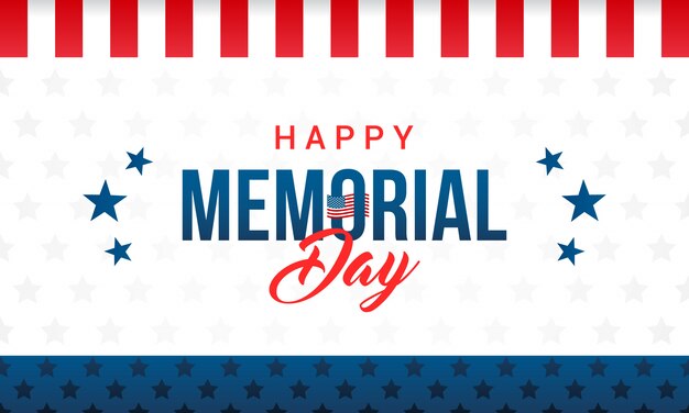 Happy Memorial Day Card Vector