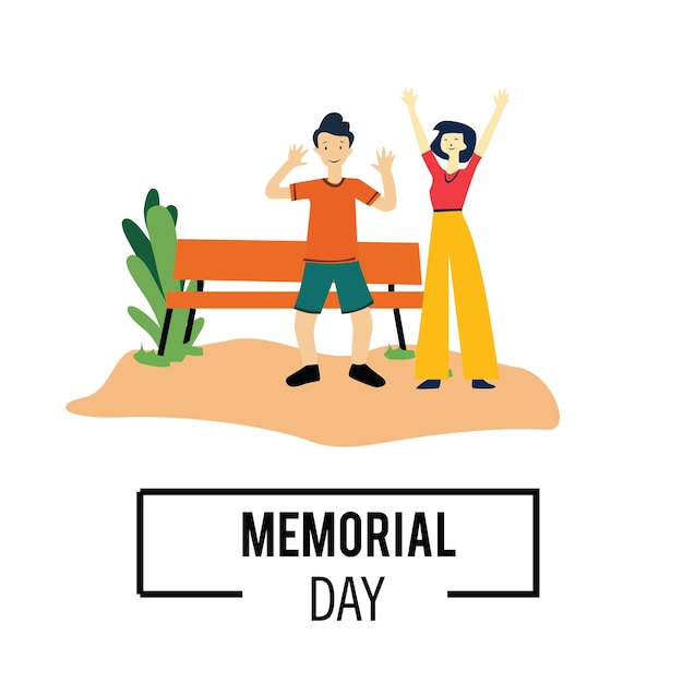 Happy Memorial Day Celebration Vector Template Design Illustration