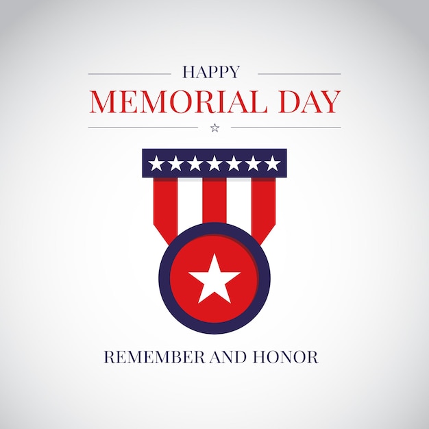 Happy memorial day design template