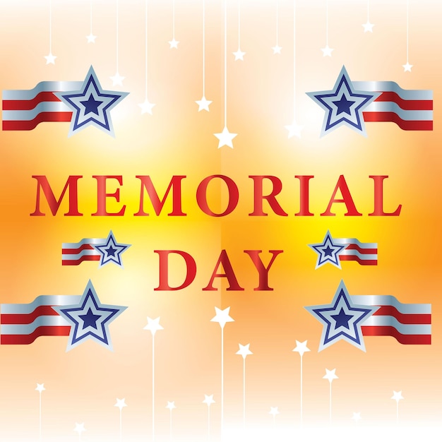 Happy Memorial Day poster background design