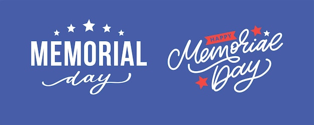 Happy memorial day stars and stripes letter