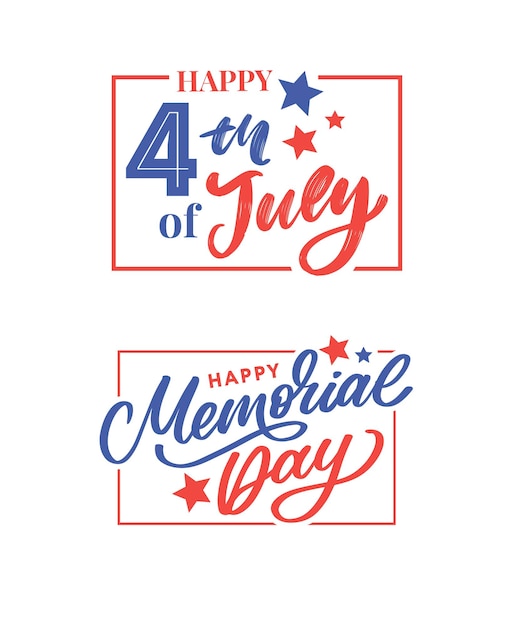 Happy memorial day stars and stripes letter