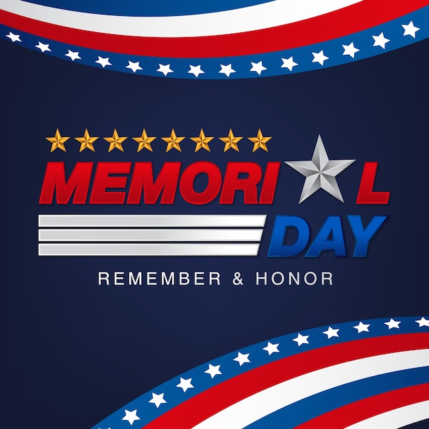 Happy memorial day theme background