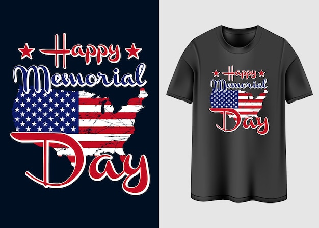 Happy Memorial day Typography T-shirt design