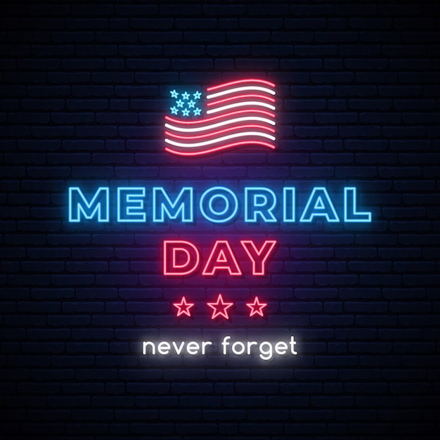 Happy memorial day vector banner.